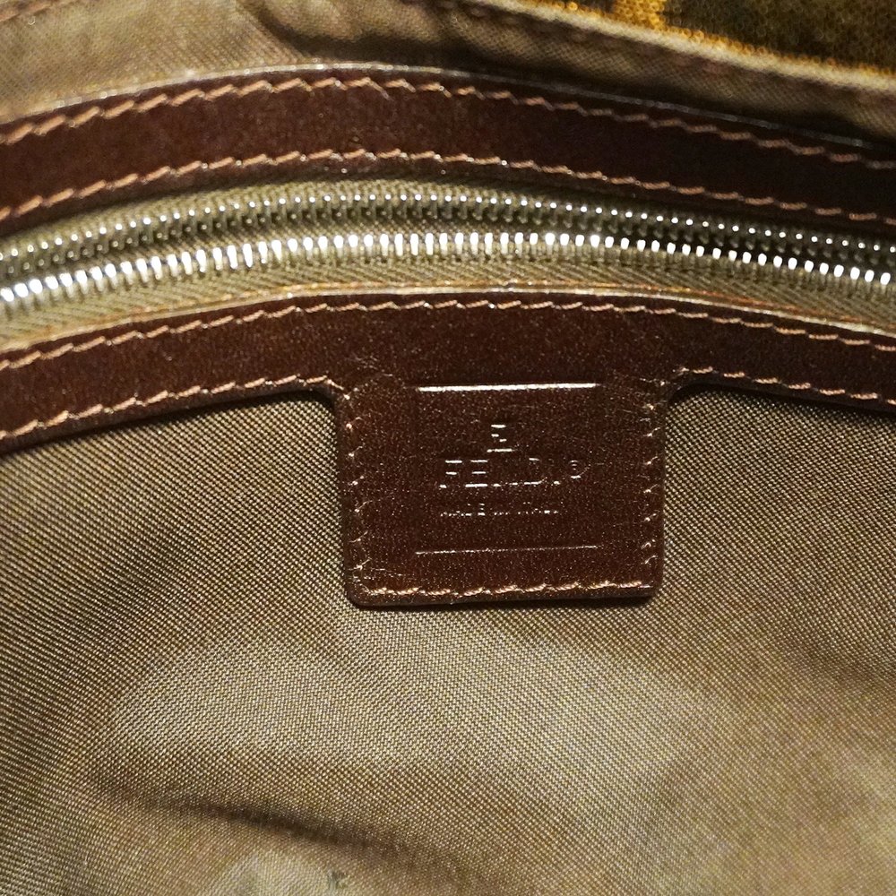 FENDI[3zc3916] Auth  Handbag Zucca Nylon Canvas Brown Silver metal - Picture 5 of 7
